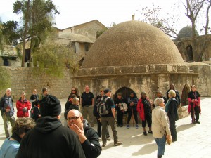 The sponsored walk takes a break on the roof of the Church of the Holy Sepulchre. Yes, really. It's a handy shortcut and surprisingly easy to do.